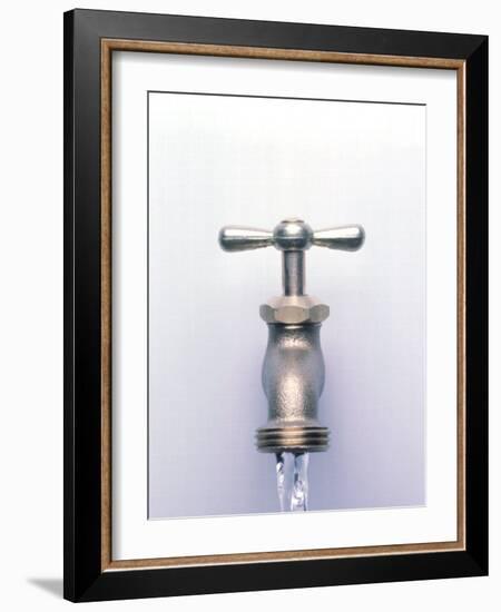 Water Coming Out of a Faucet-Chris Rogers-Framed Photographic Print