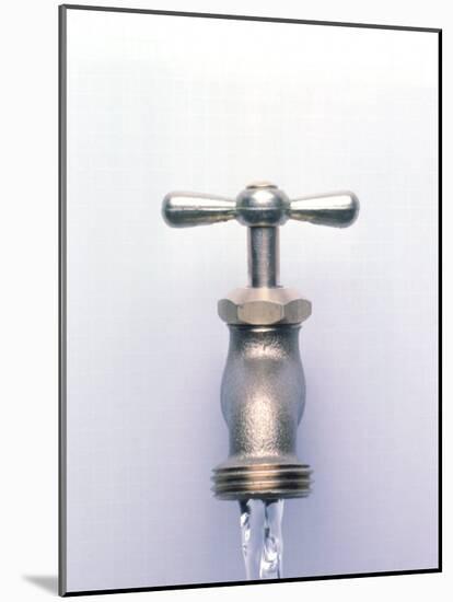 Water Coming Out of a Faucet-Chris Rogers-Mounted Photographic Print