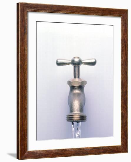 Water Coming Out of a Faucet-Chris Rogers-Framed Photographic Print