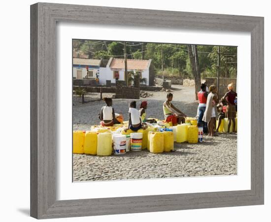 Water Containers That Have Been Filled from Communal Water Facility and are Awaiting Collection-R H Productions-Framed Photographic Print