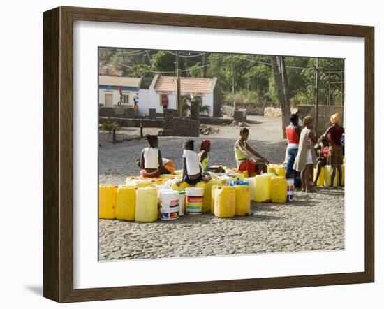 Water Containers That Have Been Filled from Communal Water Facility and are Awaiting Collection-R H Productions-Framed Photographic Print