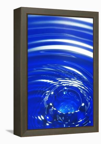 Water Drop Impact, High-speed Photograph-Crown-Framed Premier Image Canvas