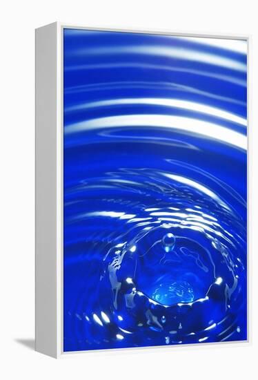 Water Drop Impact, High-speed Photograph-Crown-Framed Premier Image Canvas