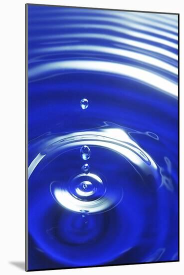 Water Drop Impact, High-speed Photograph-Crown-Mounted Photographic Print