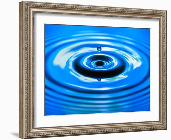 Water Drop Impact-Adam Hart-Davis-Framed Photographic Print