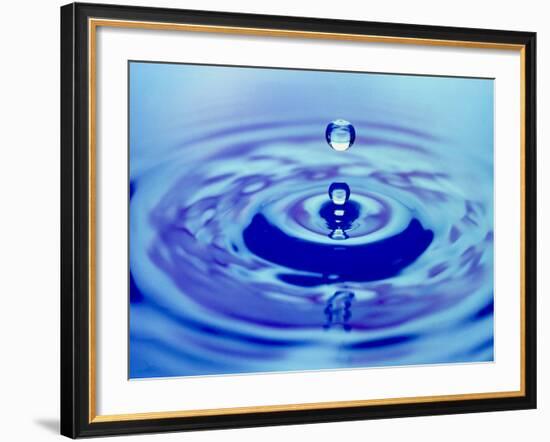 Water Drop Impact-Adam Hart-Davis-Framed Photographic Print