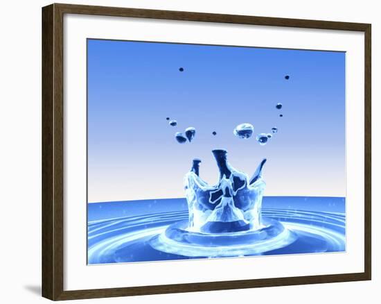 Water Drop Impact-PASIEKA-Framed Photographic Print