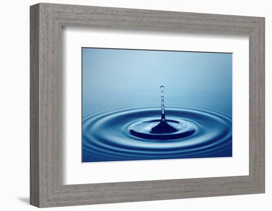 Water Drop (Shallow DOF with Focus on Top Drop)-Johan Swanepoel-Framed Photographic Print