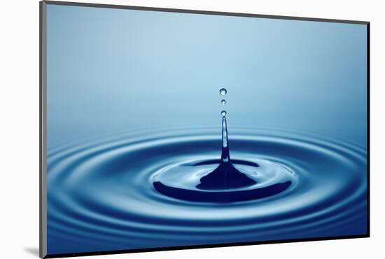 Water Drop (Shallow DOF with Focus on Top Drop)-Johan Swanepoel-Mounted Photographic Print