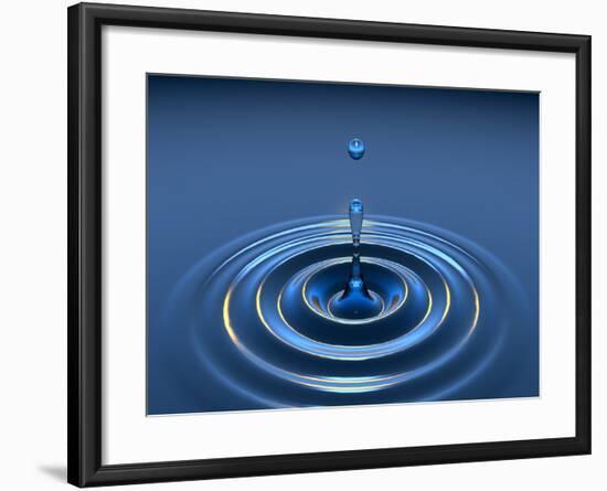 Water Drop-David Parker-Framed Photographic Print