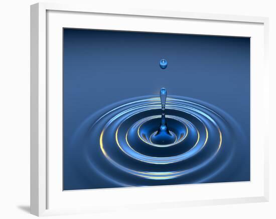 Water Drop-David Parker-Framed Photographic Print