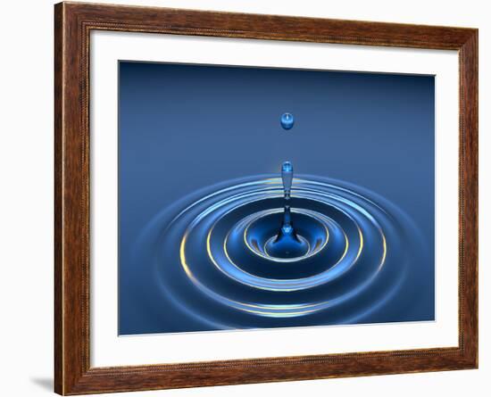 Water Drop-David Parker-Framed Photographic Print