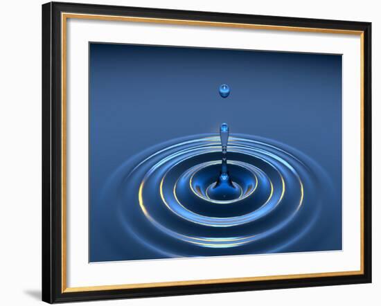 Water Drop-David Parker-Framed Photographic Print