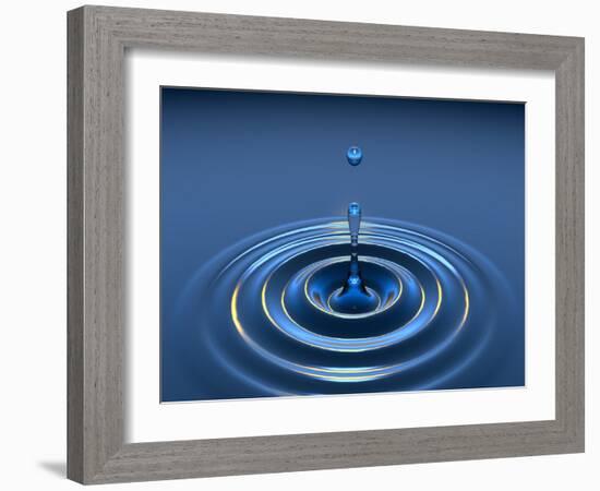 Water Drop-David Parker-Framed Photographic Print