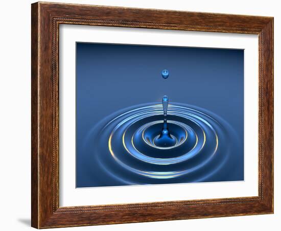 Water Drop-David Parker-Framed Photographic Print