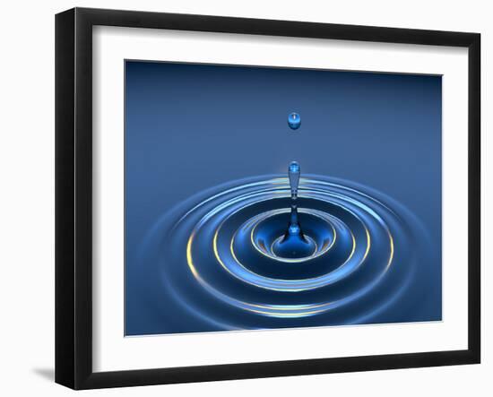 Water Drop-David Parker-Framed Photographic Print