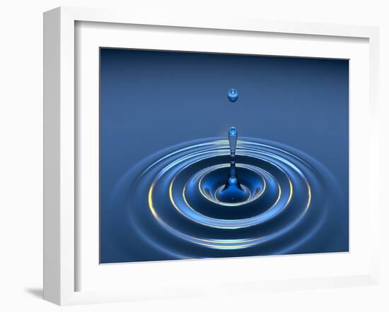 Water Drop-David Parker-Framed Photographic Print