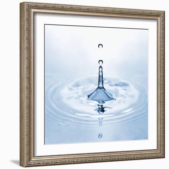 Water Droplet and Ripple-null-Framed Photographic Print