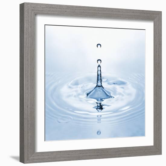 Water Droplet and Ripple-null-Framed Photographic Print