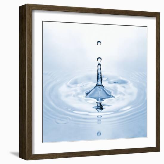 Water Droplet and Ripple-null-Framed Photographic Print