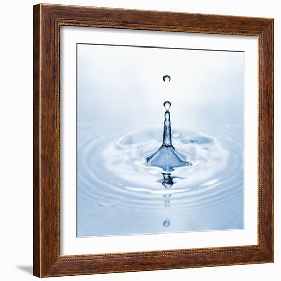 Water Droplet and Ripple-null-Framed Photographic Print