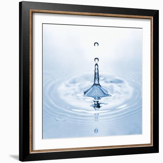 Water Droplet and Ripple-null-Framed Photographic Print