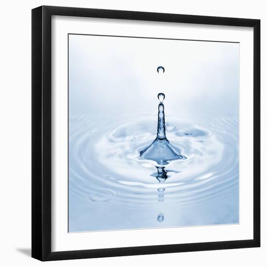 Water Droplet and Ripple-null-Framed Photographic Print