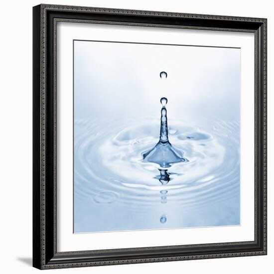 Water Droplet and Ripple-null-Framed Photographic Print