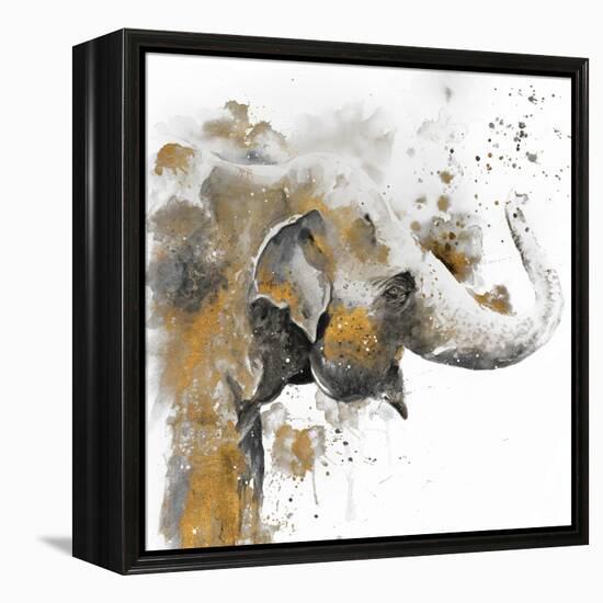 Water Elephant with Gold-Patricia Pinto-Framed Stretched Canvas