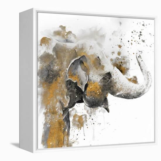 Water Elephant with Gold-Patricia Pinto-Framed Stretched Canvas