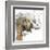 Water Elephant with Gold-Patricia Pinto-Framed Art Print