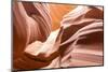 Water eroded Navajo Sandstone forms a slot canyon in Upper Antelope Canyon, Navajo Land, Arizona-Michael Nolan-Mounted Photographic Print