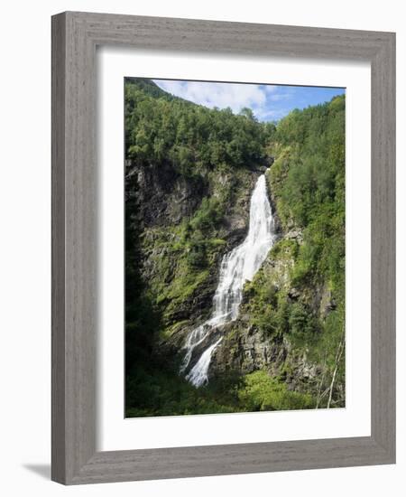 Water Falling from Rocks, Stalheim, Norway-null-Framed Photographic Print