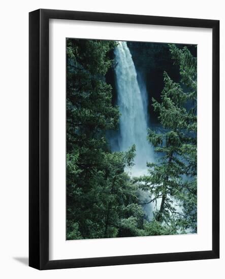 Water Falling Off Mountain at Helmcken Falls-null-Framed Photographic Print