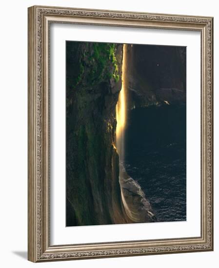 Water Falls at Sunset-null-Framed Photographic Print