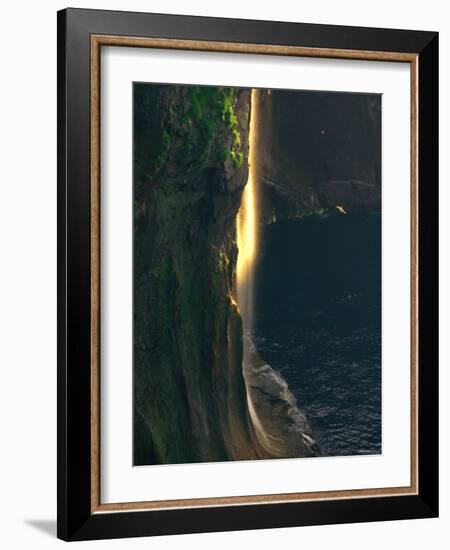 Water Falls at Sunset-null-Framed Photographic Print