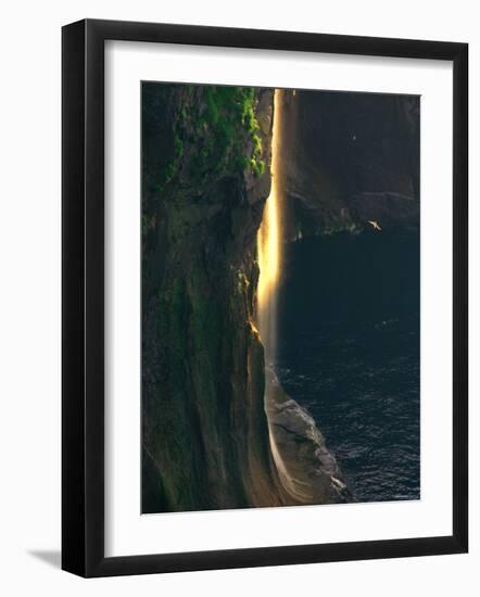 Water Falls at Sunset-null-Framed Photographic Print