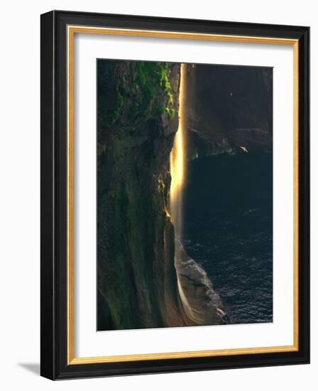 Water Falls at Sunset-null-Framed Photographic Print