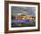 Water Feature in Front of the Potala Square Lit up with Neon Blue Lights in Early Evening, China-Don Smith-Framed Photographic Print