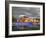 Water Feature in Front of the Potala Square Lit up with Neon Blue Lights in Early Evening, China-Don Smith-Framed Photographic Print