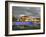 Water Feature in Front of the Potala Square Lit up with Neon Blue Lights in Early Evening, China-Don Smith-Framed Photographic Print