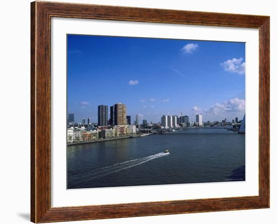 Water Ferry About to Go Under Erasmus Bridge-Barry Winiker-Framed Photographic Print