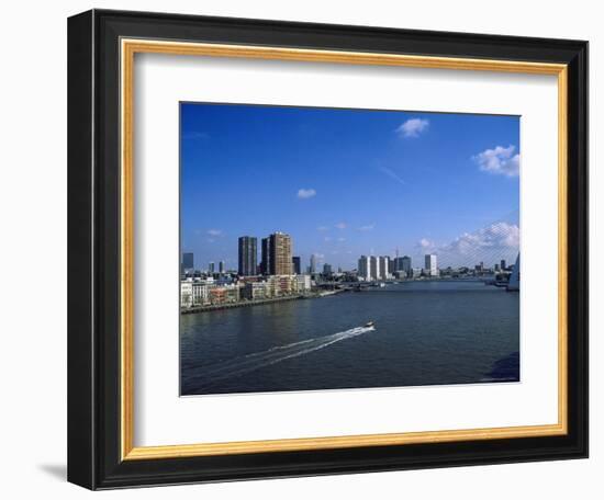 Water Ferry About to Go Under Erasmus Bridge-Barry Winiker-Framed Photographic Print