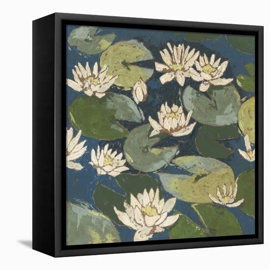 Water Flowers I-Megan Meagher-Framed Stretched Canvas