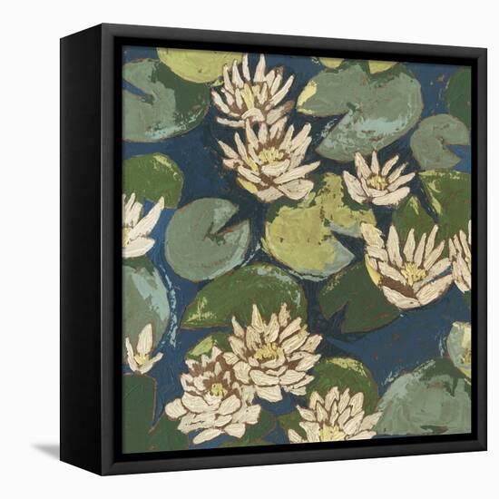 Water Flowers II-Megan Meagher-Framed Stretched Canvas