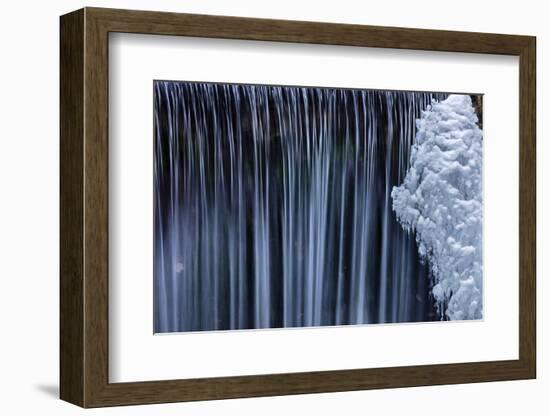 Water Flowes by Ice Formation Along Falls Creek in Winter Near Nelson, British Columbia, Canada-Chuck Haney-Framed Photographic Print