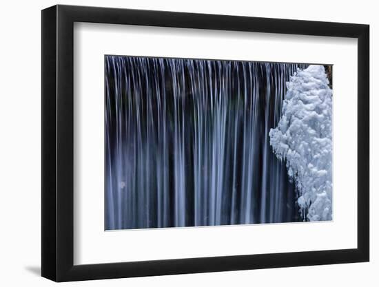 Water Flowes by Ice Formation Along Falls Creek in Winter Near Nelson, British Columbia, Canada-Chuck Haney-Framed Photographic Print