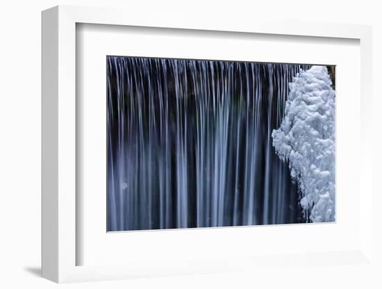 Water Flowes by Ice Formation Along Falls Creek in Winter Near Nelson, British Columbia, Canada-Chuck Haney-Framed Photographic Print