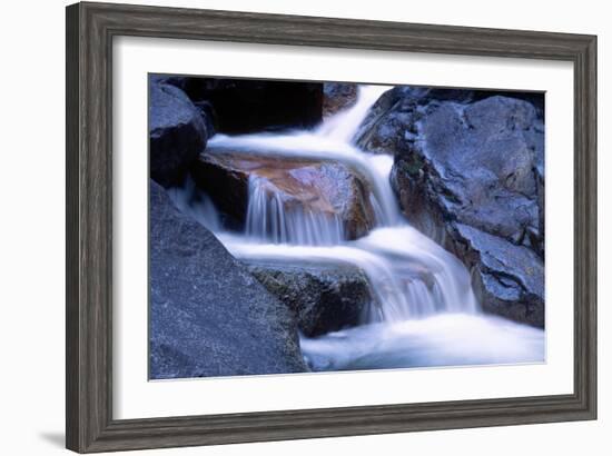 Water Flowing over Rocks in Stream-George D Lepp-Framed Photographic Print