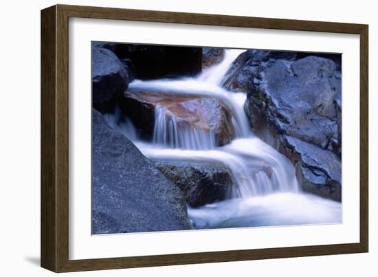 Water Flowing over Rocks in Stream-George D Lepp-Framed Photographic Print